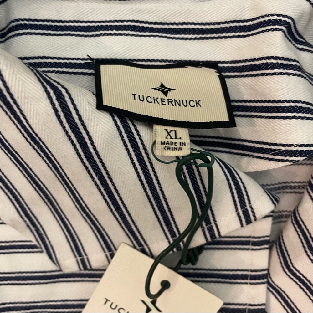 TUCKERNUCK Women's French Blue Stripe Sloane Dress Size XL In Navy Stripe - Picture 3 of 7